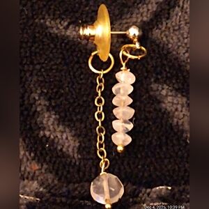 Handcrafted Natural Rainbow Moonstone Dangle Earrings 🌙 Fine Artisan Jewelry